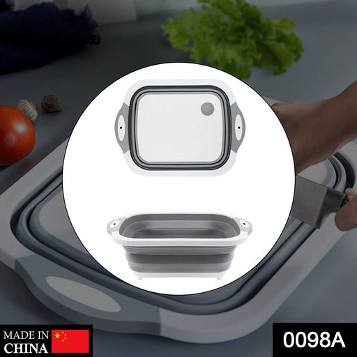 0098A Collapsible Cutting Board with Dish Tub Basket - F2F Shopee