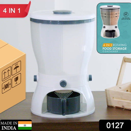 0127 4in1 Rice Dispenser, Grain Storage Container Household Cereal Dispenser (10 Ltr. Storage ) - F2F Shopee