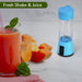 0131 Portable 6 Blade Juicer Cup USB Rechargeable Vegetables Fruit Juice Maker Juice Extractor Blender Mixer - F2F Shopee
