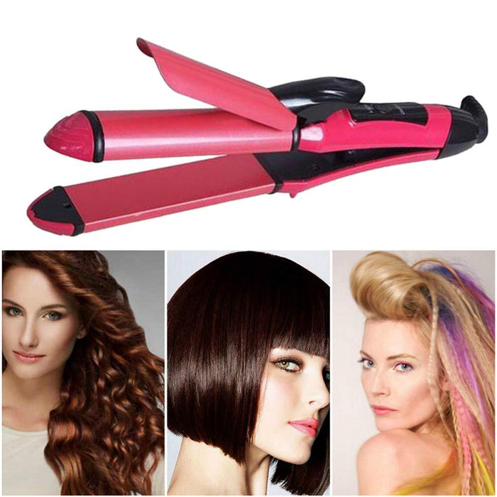 2 In 1 Hair Straightener And Curler Machine For Women | Curl & Straight Hair Iron