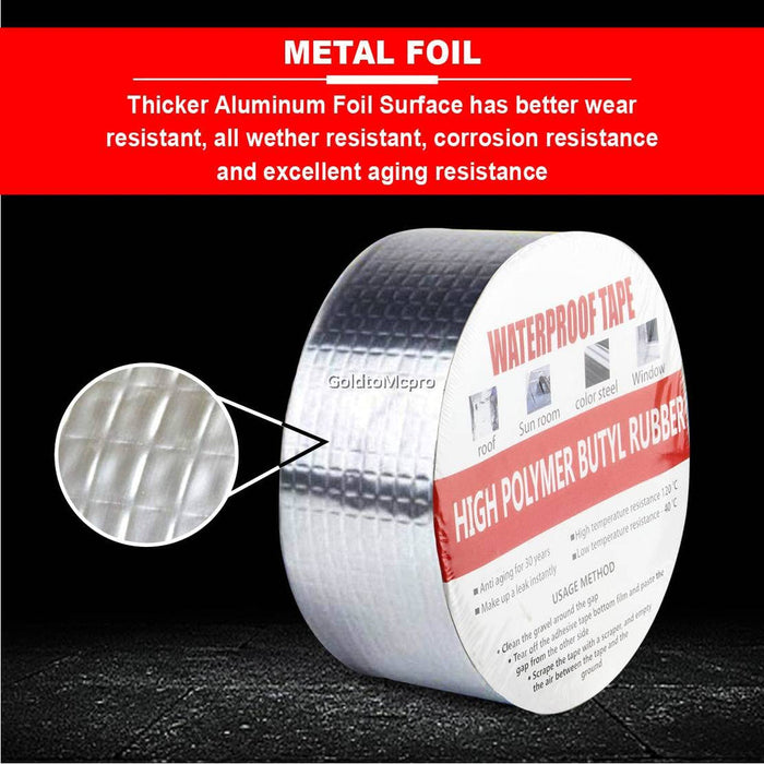 PERMENANT WATERSEAL ALUMINIUM RUBBER TAPE