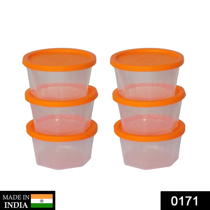 171 Plastic Container Set, 200ml, Set of 6 