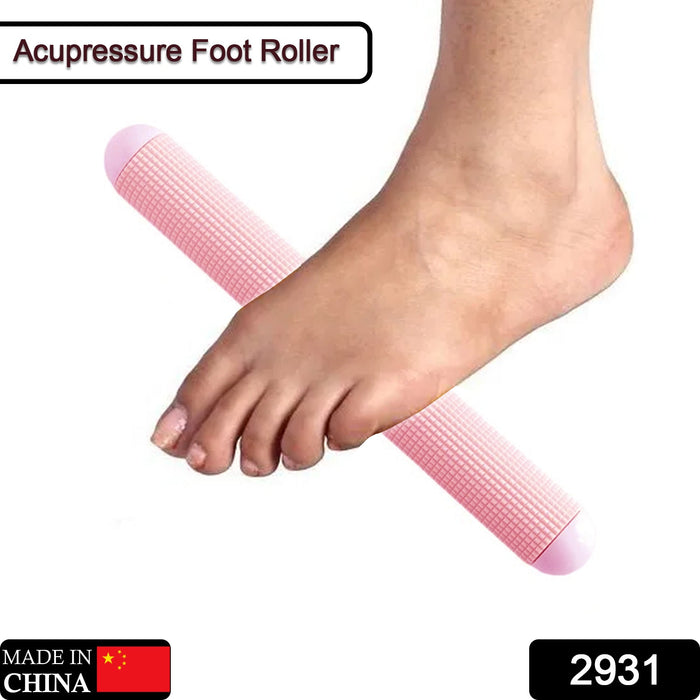 2931 Acupressure Foot Roller Plastic With Massager Multicolor Plain Relief And Body Care 