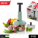 5102 2in1 push chopper 800ml Stainless Steel Blade Quick & Powerful Manual Hand Held Food Chopper to Chop & Cut Fruits, Vegetables, Herbs, Onions for Salsa, Salad 