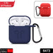 6473 Silicone Shockproof Protection Wireless Headphones Carrying Box Cover with Metal Keychain 