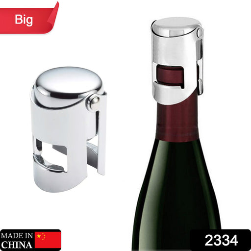 2334 Stainless Steel Sealed Sparkling Champagne Bottle Stopper Big size 