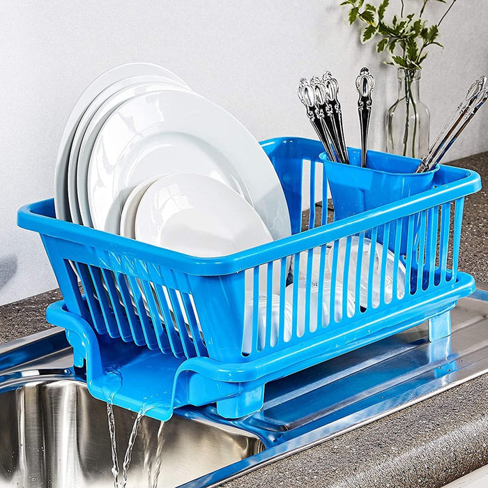 607 Plastic Sink Dish Drainer Drying Rack 