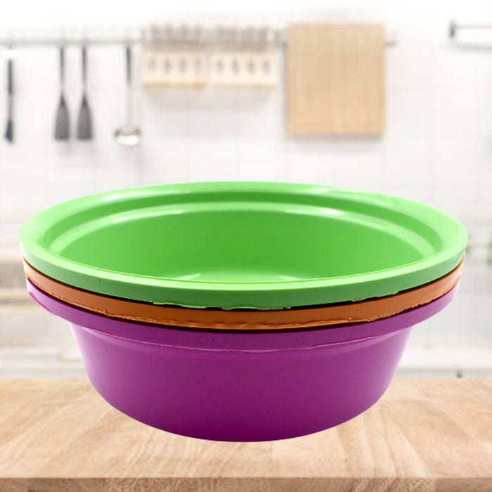 2592 Round Plastic Basin And Plastic Mixing Bowl Set. 