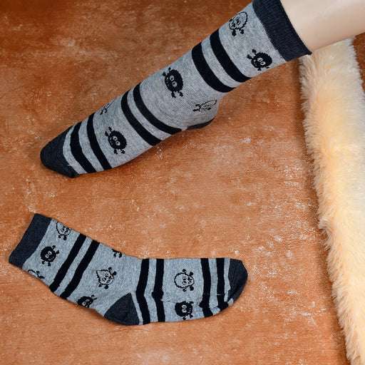 6368 1PAIR SOCKS PRINTED TRENDY MULTIPLE DESIGNER SOCKS 