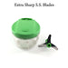 2283G Manual Green mini plastic food chopper with extra sharp blades (375 Ml) 