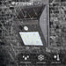 6608 White Solar Wireless Security Motion Sensor LED Night Light for Home Outdoor/Garden Wall. 