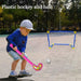 8002 Combo of Light Weight Plastic Bat, Ball & Hockey for Kids, Boys, Indoor, Outdoor Play 