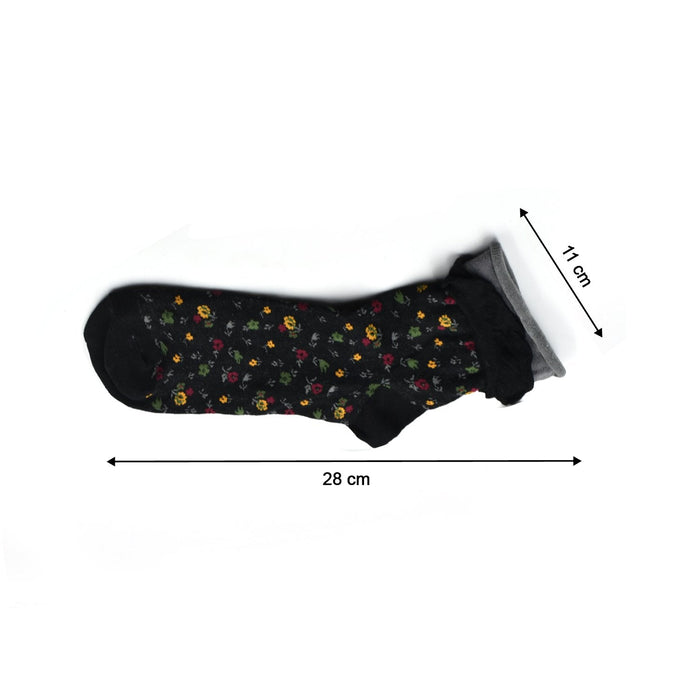 7344 Women's Crew Socks With fresh little flowers Printed ,high quality socks (Pack Of 20Pair) 