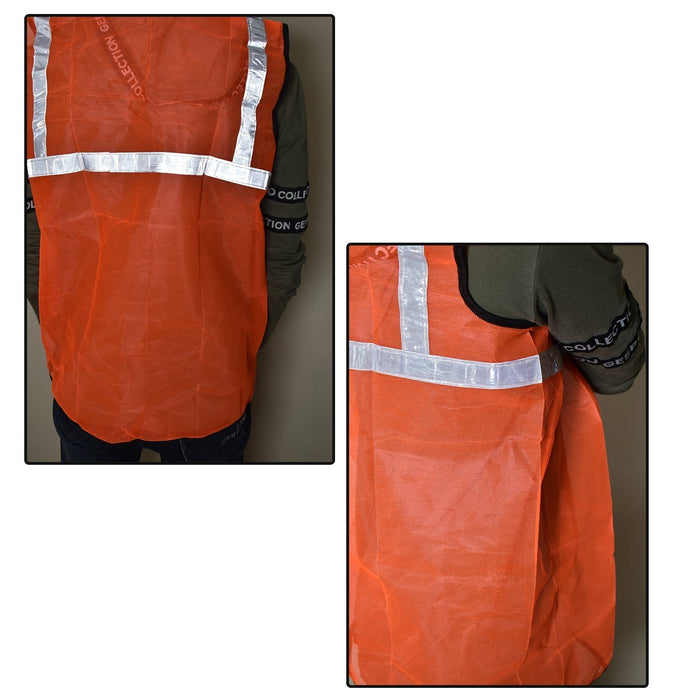 7438 Orange Safety Jacket For Having protection against accidents usually in construction area's. 