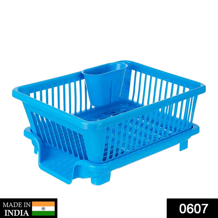 607 Plastic Sink Dish Drainer Drying Rack 