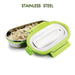 8138 Ganesh Solo Oval 650 Stainless Steel Leak proof airtight Lunch Pack for Office & School Use 