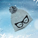 6352 Men's and Women's Skull Slouchy Winter Woolen Knitted Black Inside Fur Beanie Cap. 