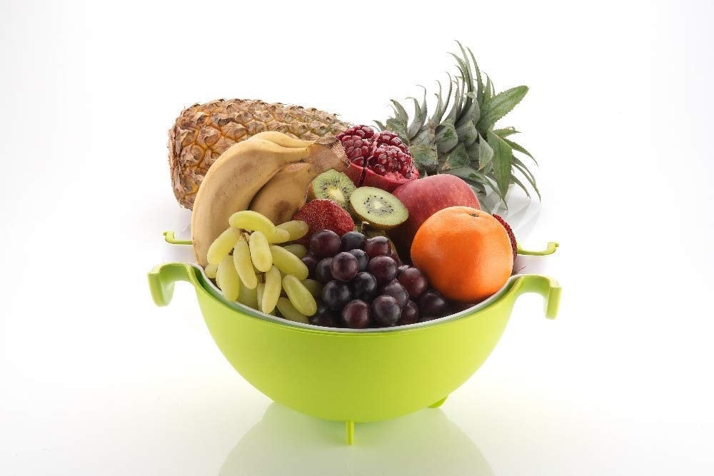 0728 Multifunctional Washing Fruits & Vegetables Basket Strainer and Detachable Drain Basket Bowl Great Discount Now