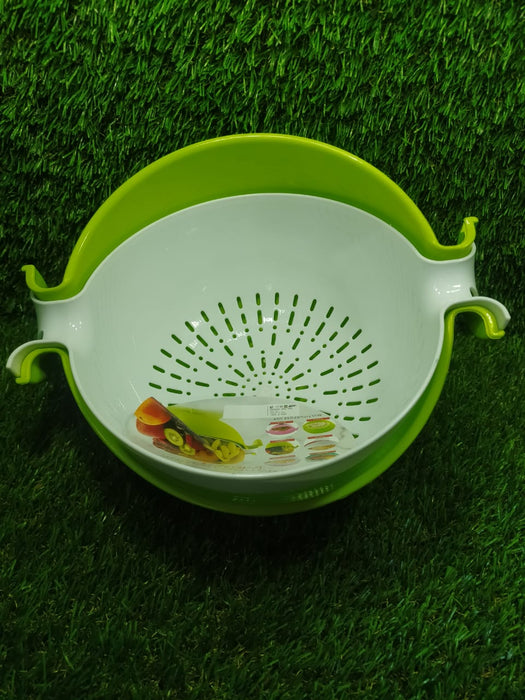 0728 Multifunctional Washing Fruits & Vegetables Basket Strainer and Detachable Drain Basket Bowl Great Discount Now