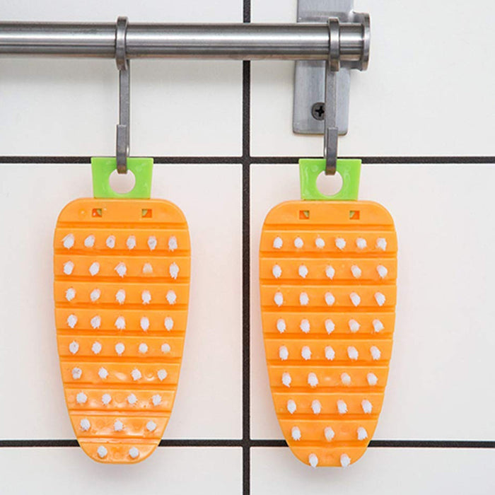 2909 Vegetable Scrubbing Brush, Vegetable Scrubber Non‑Toxic Fruit Brush Carrot Shape Vegetable Brush for Potato for Vegetable 