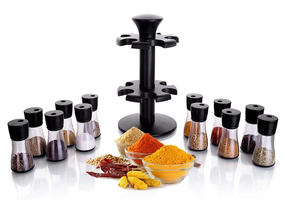 095 Revolving Plastic Spice Rack Masala Organiser (12 Pcs ) Great Discount Now