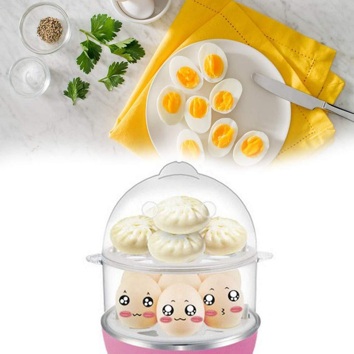 115 Multi-Function 2 Layer 14 Egg Cooker Boilers & Steamer Great Discount Now