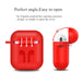 6473 Silicone Shockproof Protection Wireless Headphones Carrying Box Cover with Metal Keychain 