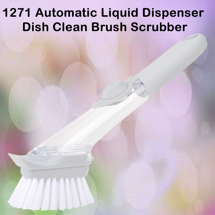 1271 Automatic Liquid Dispenser Dish Clean Brush Scrubber Great Discount Now