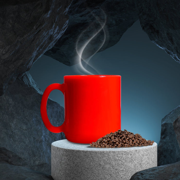 4949 Red Coffee Mug With Spoon Ceramic Mugs to Gift your Best Friend Tea Mugs Coffee Mugs Microwave Safe. 