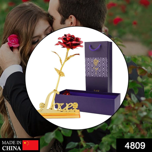 4809 24k Gold Rose,hicoosee Gold Foil Plated Rose with LOVE Stand and Gift Box for Anniversary,Birthday,Wedding,Christmas,Thanks giving 