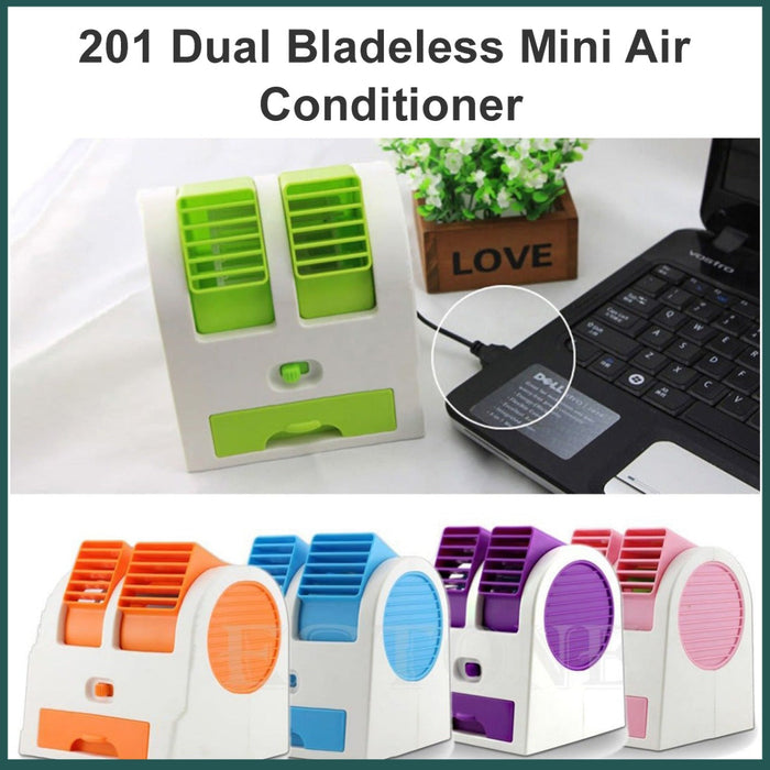 201 Dual Bladeless Mini Air Conditioner Great Discount Now