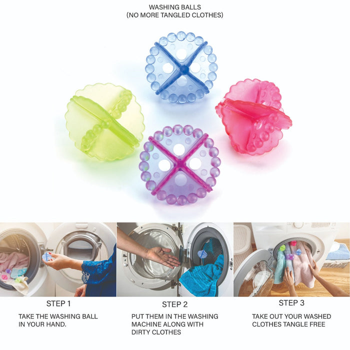 205 Laundry Washing Ball, Wash Without Detergent (4pcs) Great Discount Now