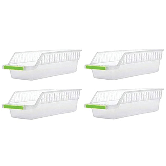 2055 Kitchen Plastic Space Saver Organizer Basket Rack- 4 pcs Great Discount Now