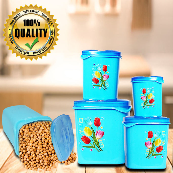 2239 Container Set For Kitchen Storage Airtight & Food Grade Plastic (Pack of 4) (3000ml,1500ml,1000ml,500ml) Great Discount Now