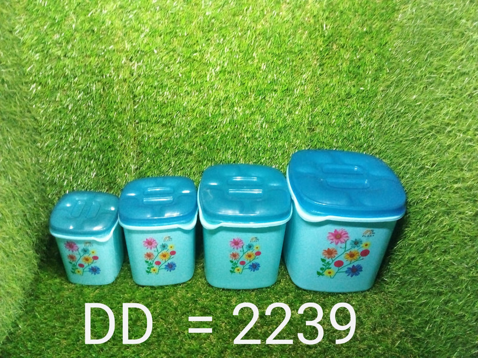 2239 Container Set For Kitchen Storage Airtight & Food Grade Plastic (Pack of 4) (3000ml,1500ml,1000ml,500ml) Great Discount Now