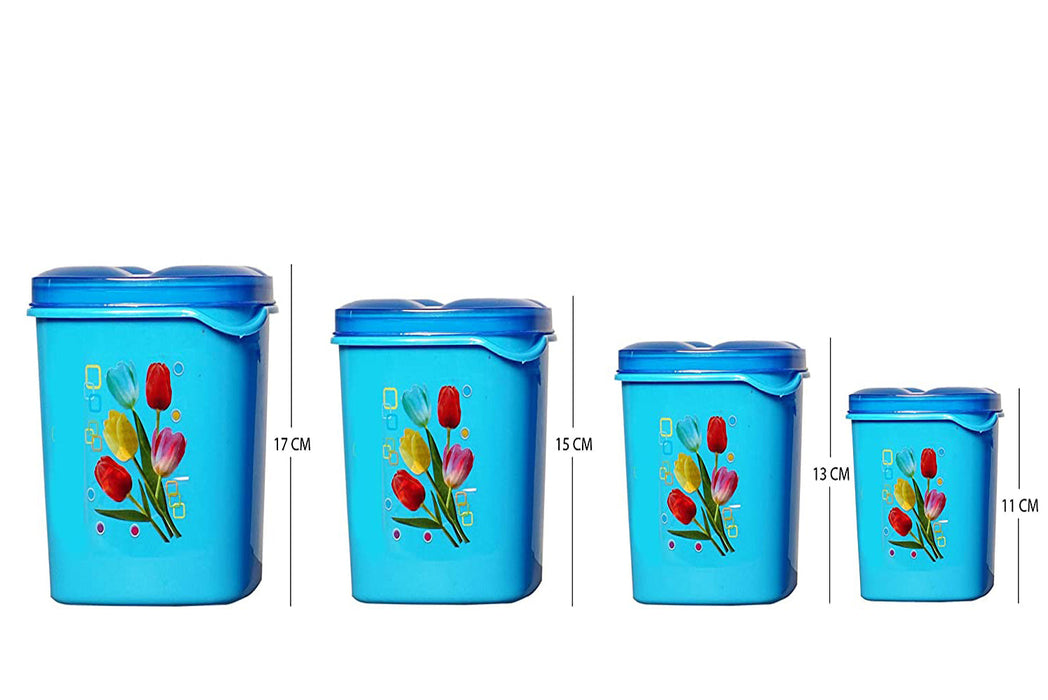 2239 Container Set For Kitchen Storage Airtight & Food Grade Plastic (Pack of 4) (3000ml,1500ml,1000ml,500ml) Great Discount Now