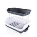 2291 Dish Drainer Rack 2 Layer Drying Rack with Water Removing Tray Sink (Multicolour) Great Discount Now