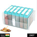 2407 Plastic Spice Jars Dispenser Masala Rack Easy Flow Storage 