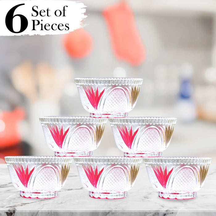 2566 Safe Round Mixing Glass Bowl for Kitchen Storage (Set of 6 Pieces) 