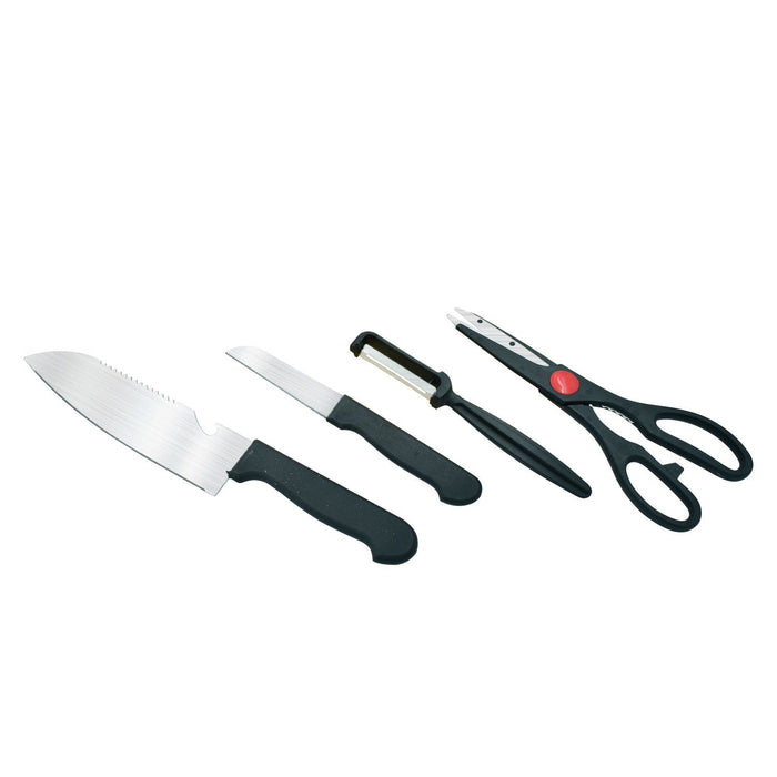 2576 Stainless Kitchen Tool Set (Butcher Knife, Standard Knife, Peeler and Kitchen Scissor) - 4 Pcs 