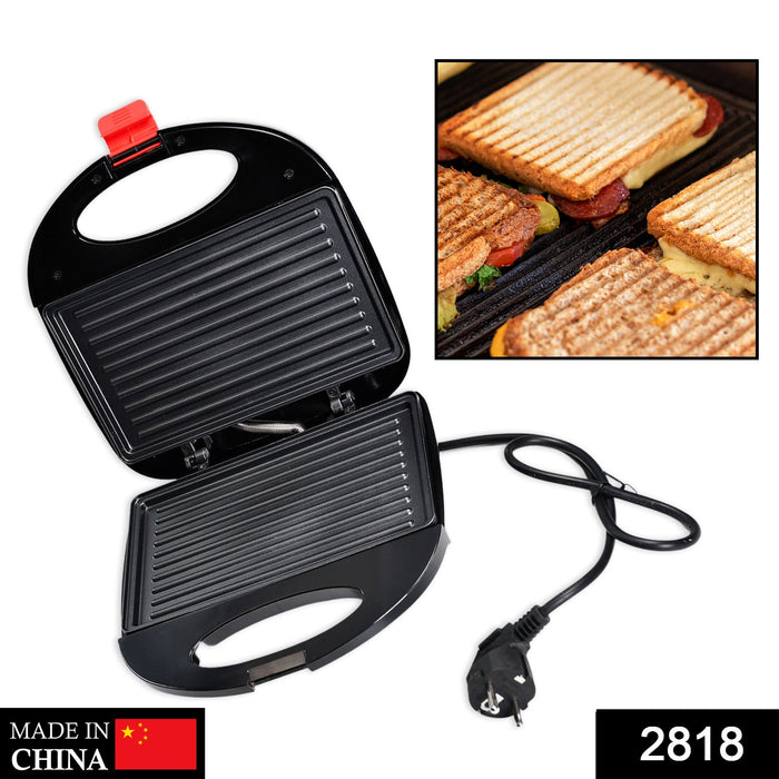 2818 Sandwich Maker Makes Sandwich Non-Stick Plates| Easy to Use with Indicator Lights 