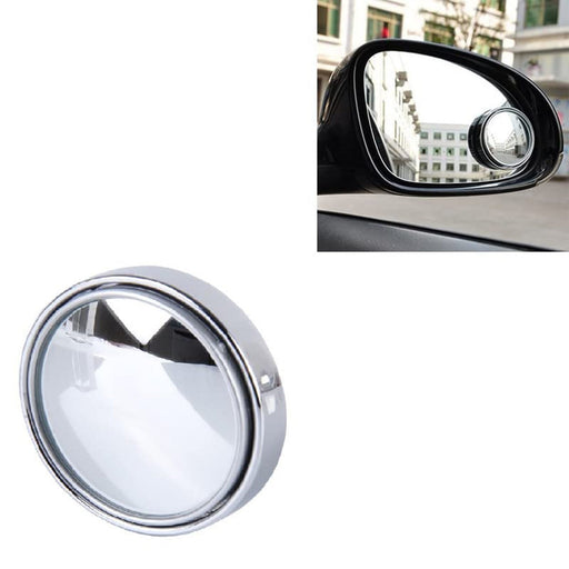 6205 360DEGREE BLIND SPOT ROUND WIDE ANGLE ADJUSTABLE CONVEX REAR VIEW MIRROR - PACK OF 2 