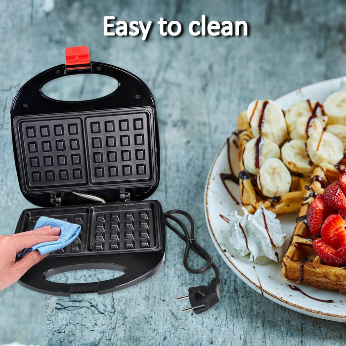 2817 Waffle Maker, Makes 2 Square Shape Waffles| Non-Stick Plates| Easy to Use with Indicator Lights 