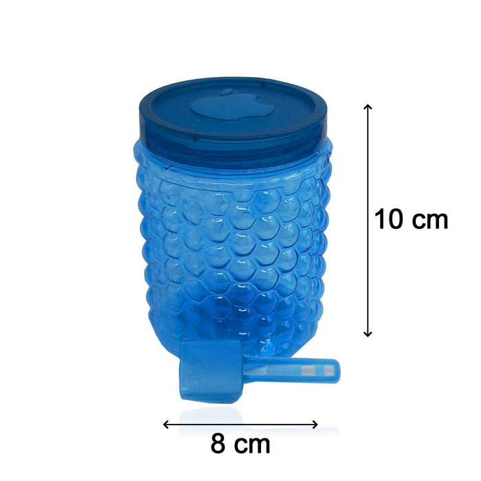 3739 Bubble Transparent Plastic Storage Jar 400ml (1Pc Only) 