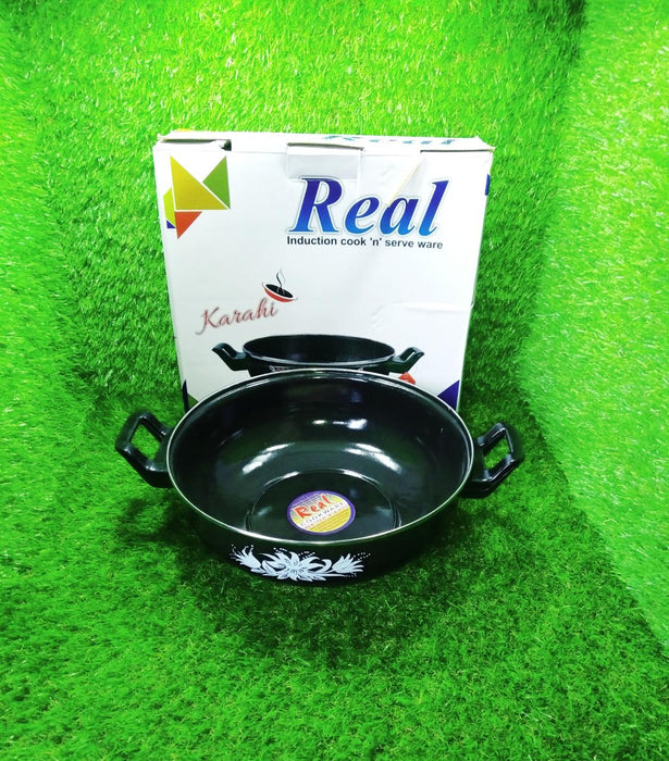 2521 Traditional Small Cast Iron Kadai 