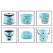 8711 PLASTIC BATHROOM ACCESSORIES SET 6 PCS BATH SET BATHROOM BUCKET WITH DUSTBIN MUG, STOOL, SOAP CASE,TUB 