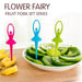 2046 Dancing Doll Fruit Fork Cutlery Set with Stand Set of 6. 