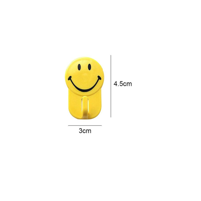 604 Plastic Self-Adhesive Smiley Face Hooks, 1 Kg Load Capacity (6pcs) Great Discount Now