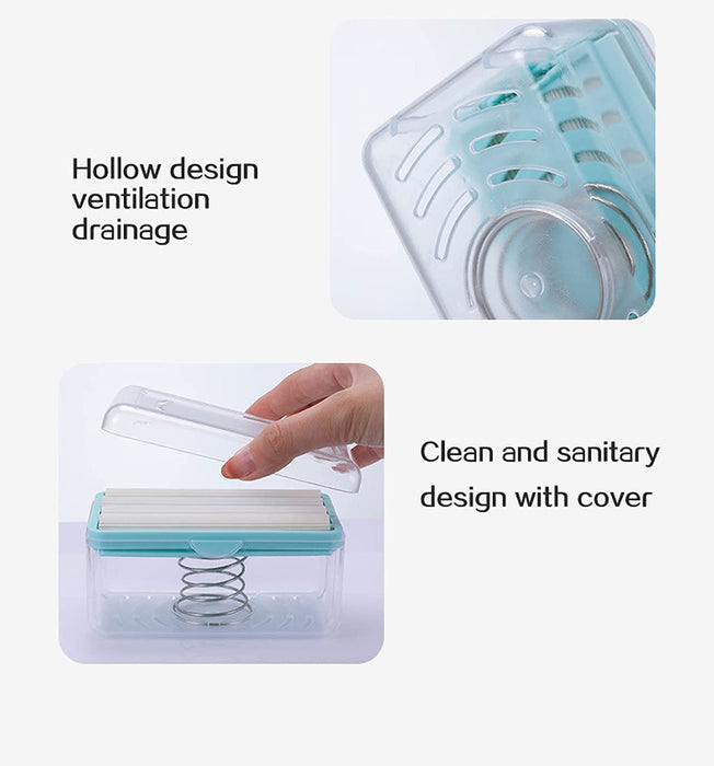 6303 2-IN-1 PORTABLE SOAP ROLLER DISH & SOAP DISPENSER WITH ROLLER AND DRAIN HOLES, MULTIFUNCTIONAL SOAP HOLDER FOAMING SOAP BAR BOX FOR HOME, KITCHEN, BATHROOM Great Discount Now