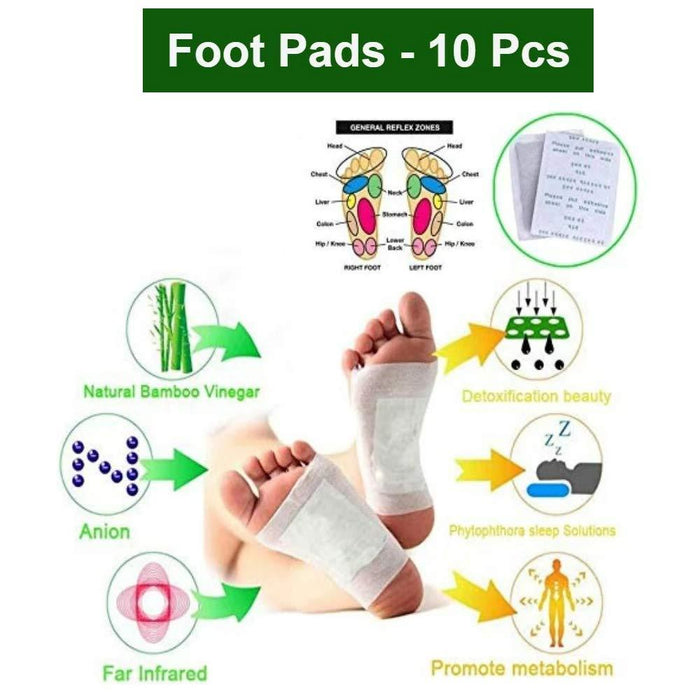 644 kinoki Cleansing Detox Foot Pads, Ginger & salt Foot Patch -10pcs (Free Size, White) Great Discount Now